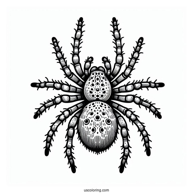 Brown Spider Coloring Page
