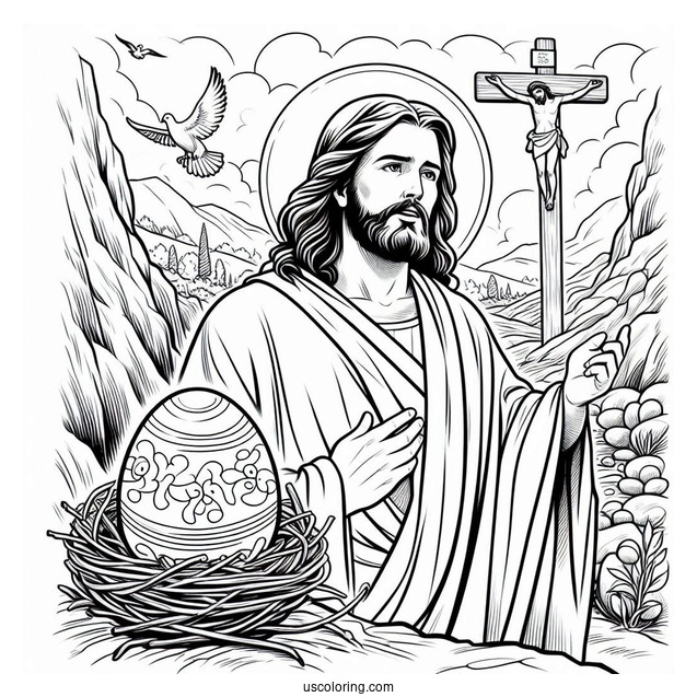 Jesus Resurrection Coloring For Kids