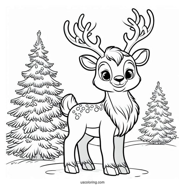 Sven The Reindeer To Color