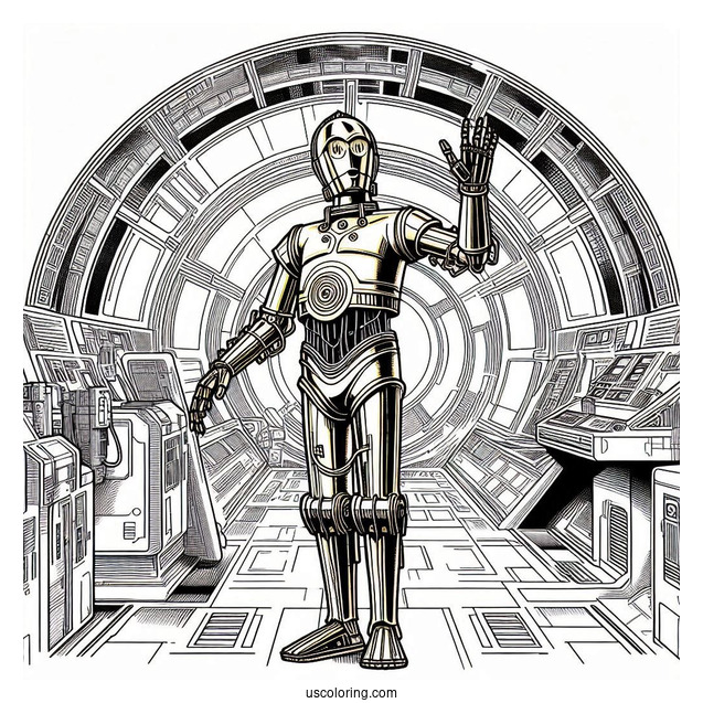 C-3PO Standing In Starship