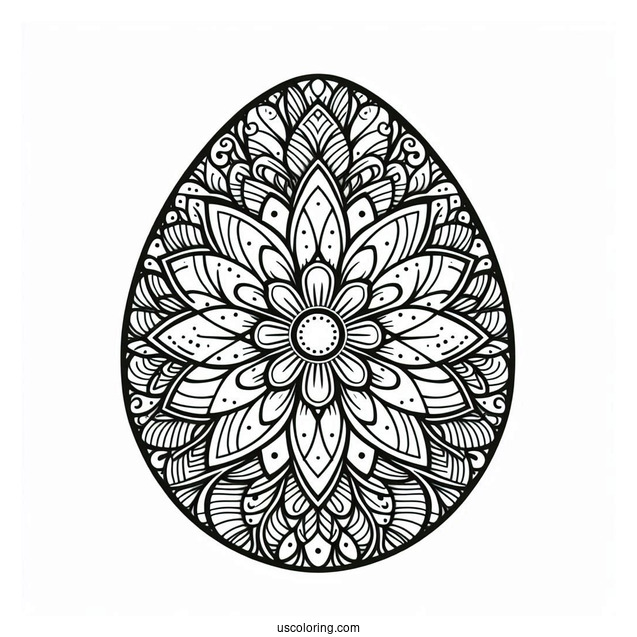 Easter Egg Flower Mandala Design