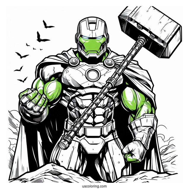 Hulk Vs Iron Man Hulkbuster Coloring In