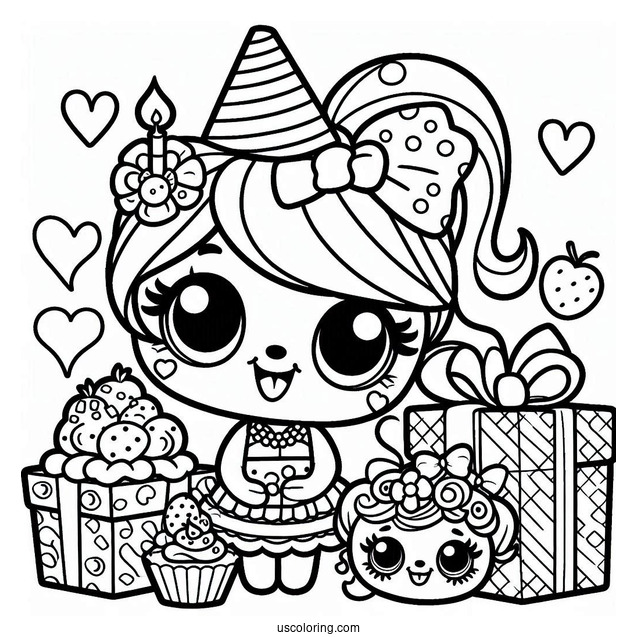 Birthday Betty Shopkins With Presents