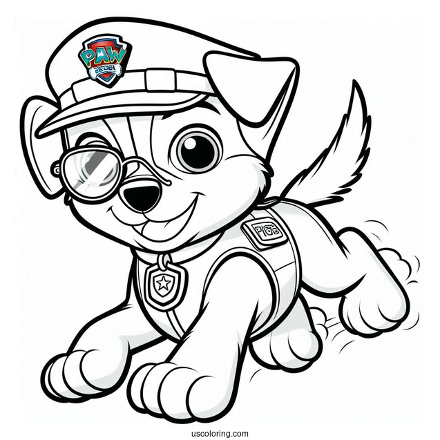 Chase Police Dog Coloring Sheet