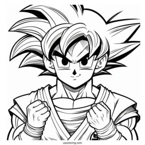 Young Goku Coloring Page For Kids