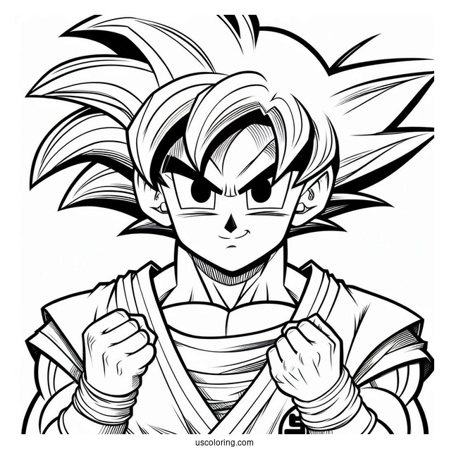 Young Goku Coloring Page For Kids