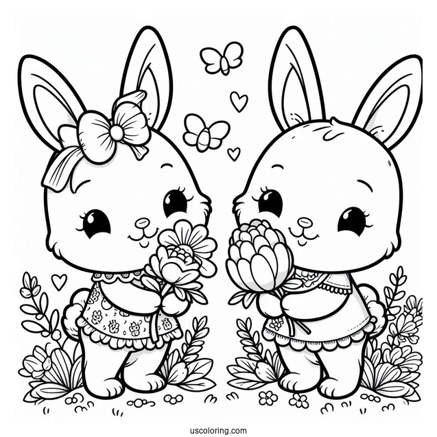 Sunny Bunnies Coloring Page Logo