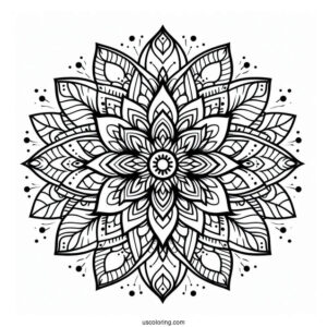 Intricate Flower Mandala Coloring Page