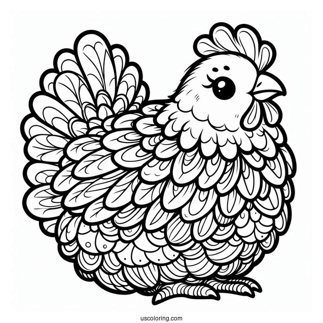 Brooding Hen Coloring Page