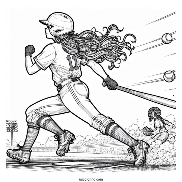 Baseball Player Running Through Bases During Homerun