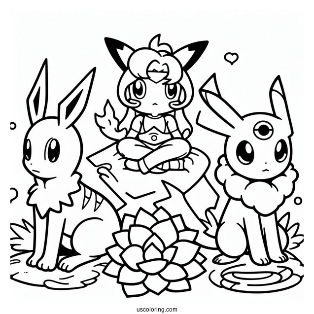 Pokemon Coloring Sheet