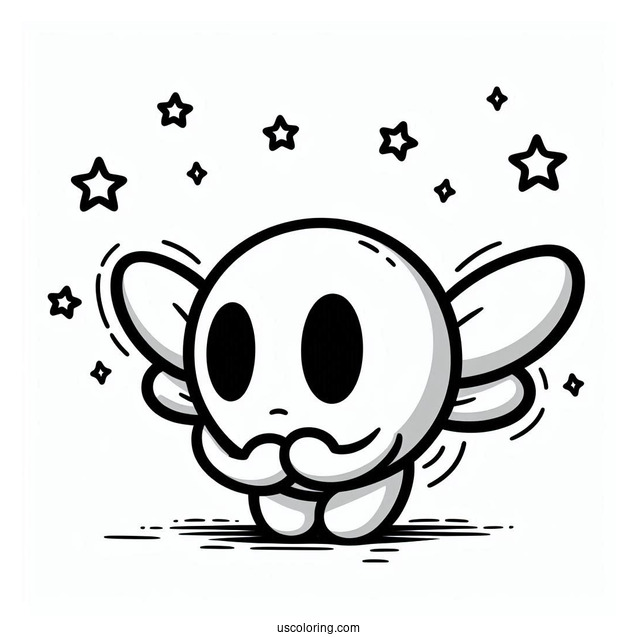 Fly Shy Guy Coloring Page In The Sky