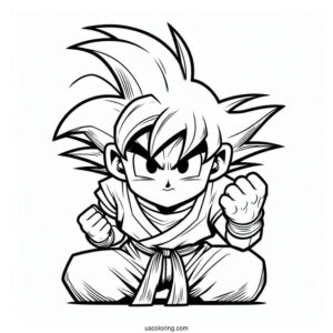 Coloring Page Of Young Goku