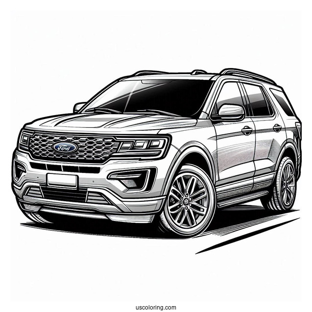 Ford SUV Coloring Sheet