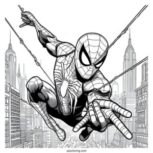 Spider-Man With Web Slinger In City