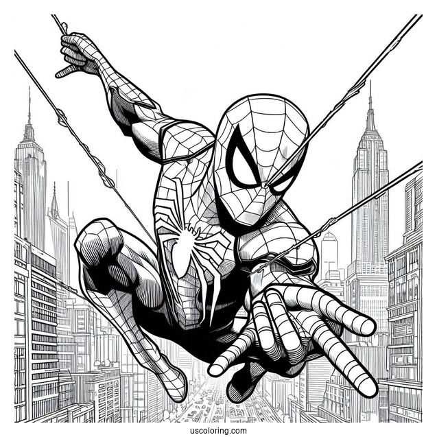 Spider-Man With Web Slinger In City