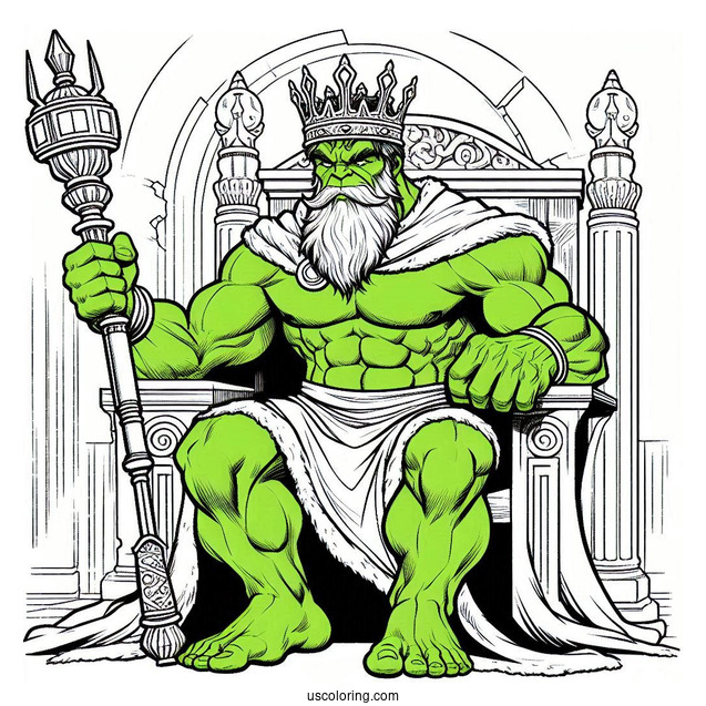 Retro She Hulk Coloring In Page