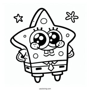 Super Cute And Simple Patrik Coloring Page
