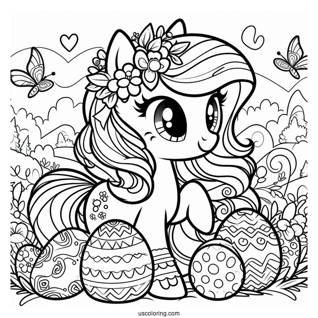 Easter My Little Pony Coloring Sheet