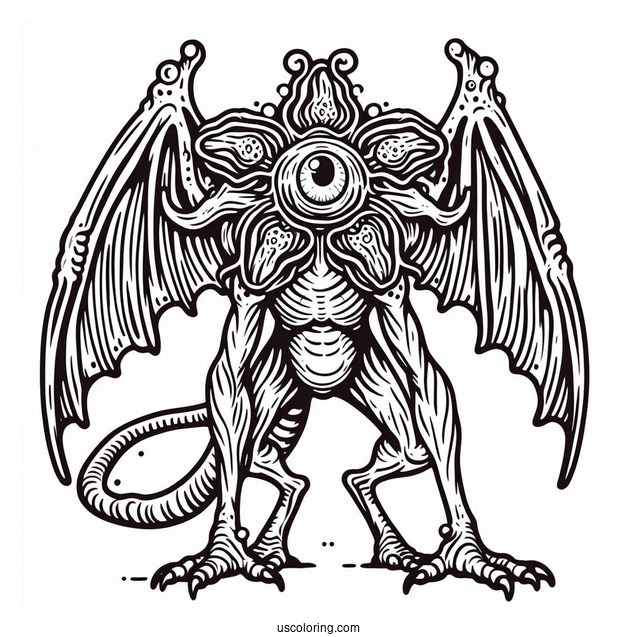 Demogorgon Monster From Stranger Things To Color