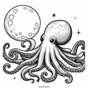 East Pacific Red Octopus Coloring Page