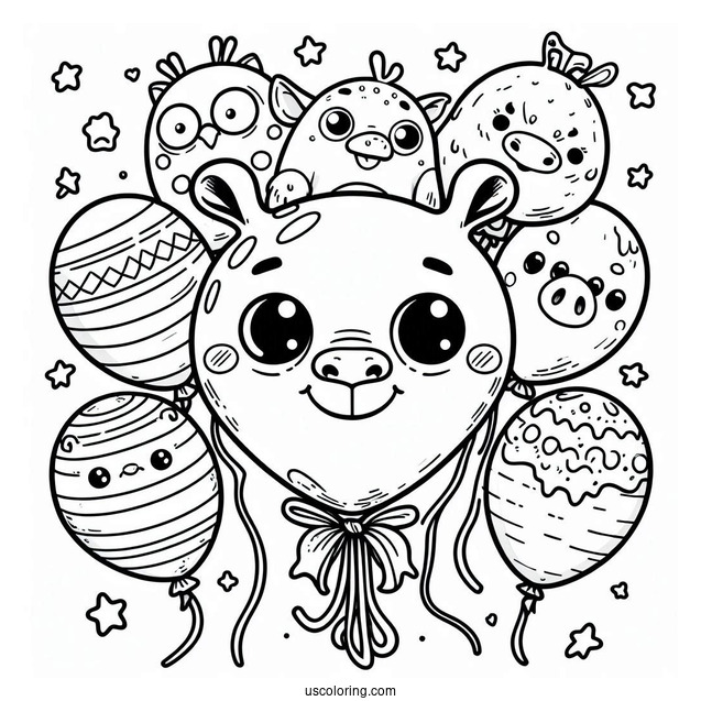 Animal Balloons From Shrek To Color