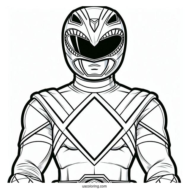Coloring Page Of Tommy Oliver Green Power Ranger
