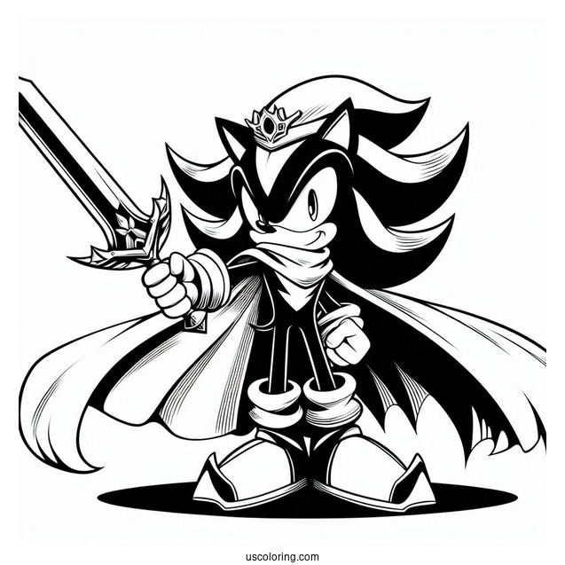 Sir Lancelot Shadow Holding Sword