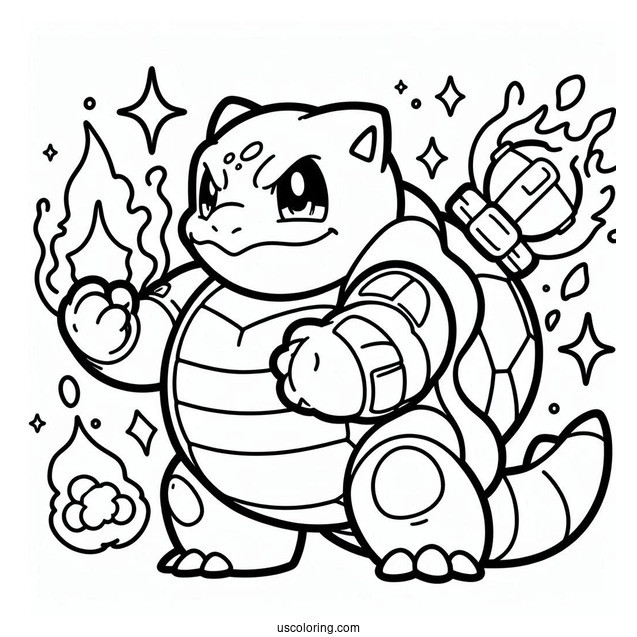 Coloring Sheet Of Blastoise