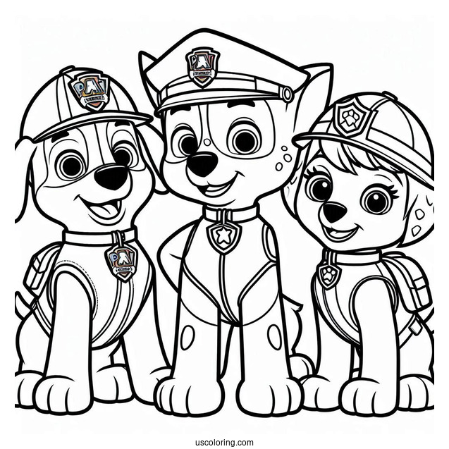 Paw Patrol Friends Coloring Sheet