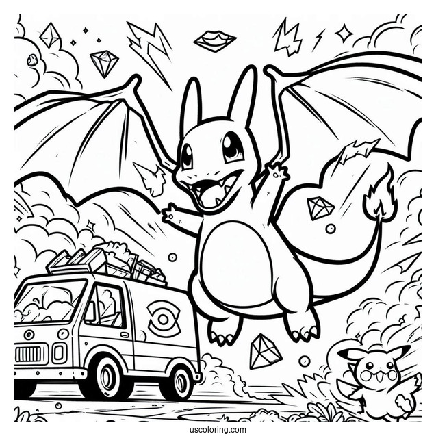 Special Delivery Charizard With Pikachu