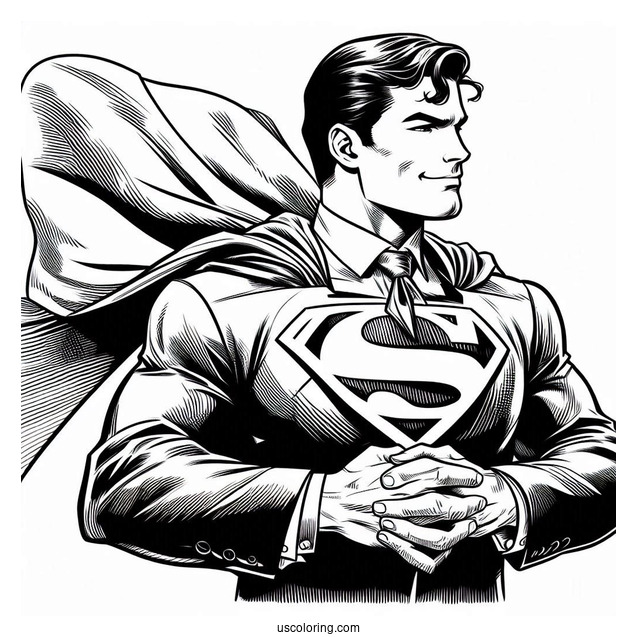 Clark Kent Superman Coloring Page