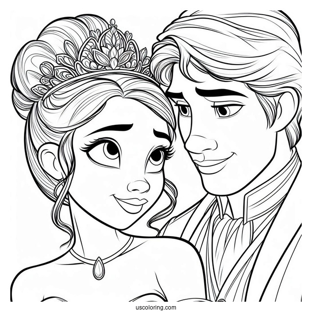 Close Up Of Princess Tiana With Prince Naveen