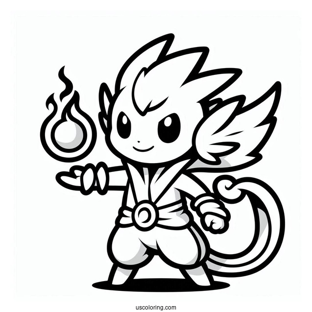 Iconic Pokemon Coloring Page For Kids