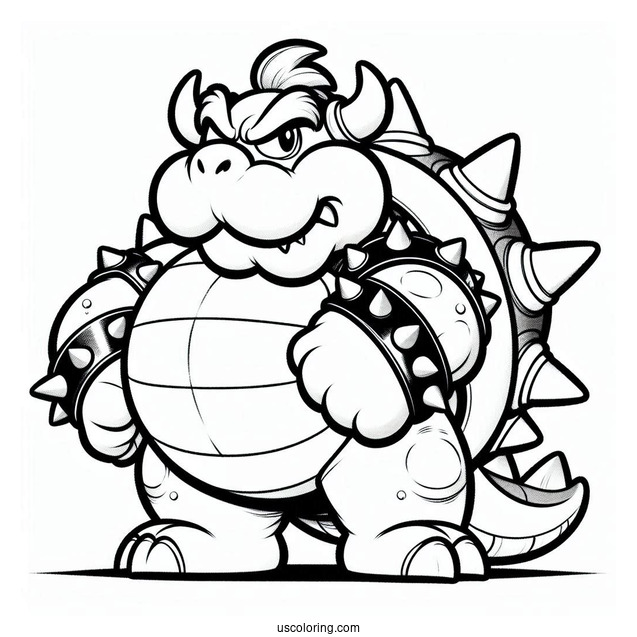 Bowser Coloring Sheet For Kids
