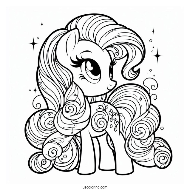 Elegant Pinkie Pie Coloring Page For Kids