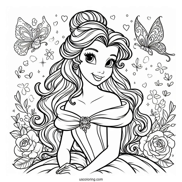 Princess Belle Coloring Sheet