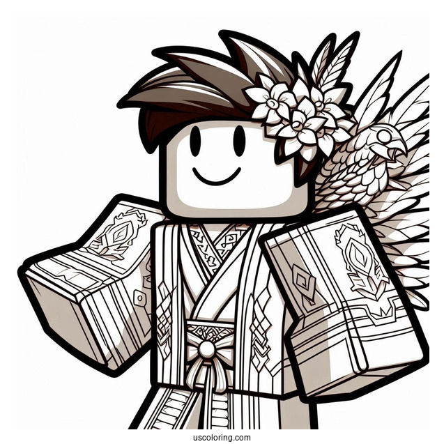 Roblox Minecraft Coloring Page For Kids