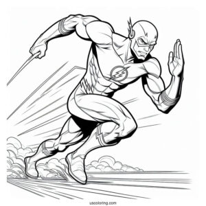 The Flash Running Coloring Page