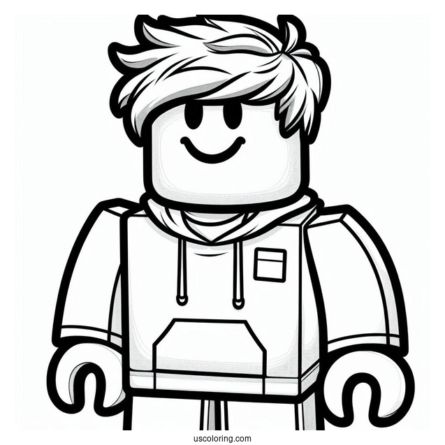 Roblox Guy Coloring Page For Kids