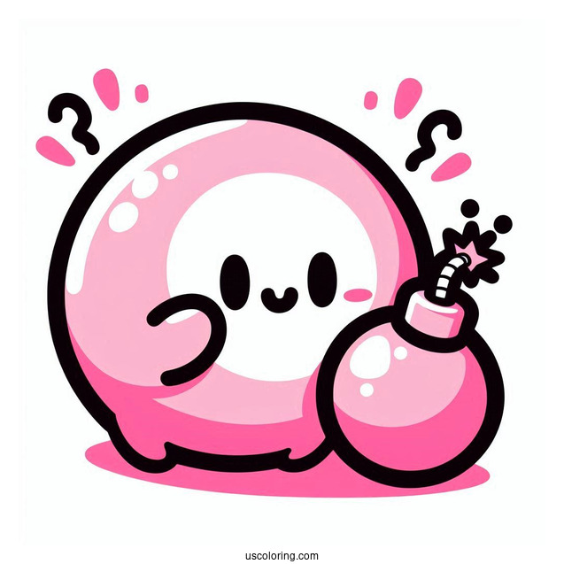 Pink Shy Guy Coloring Page Petting Bomb Ombs For Kids