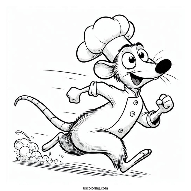 Ratatouille Coloring Page Running Away From Skinner