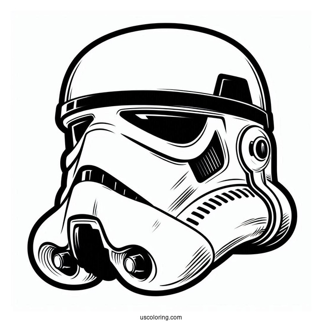 Stormtrooper Coloring Page Of Helmet