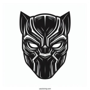 Black Panther Mask Coloring Page