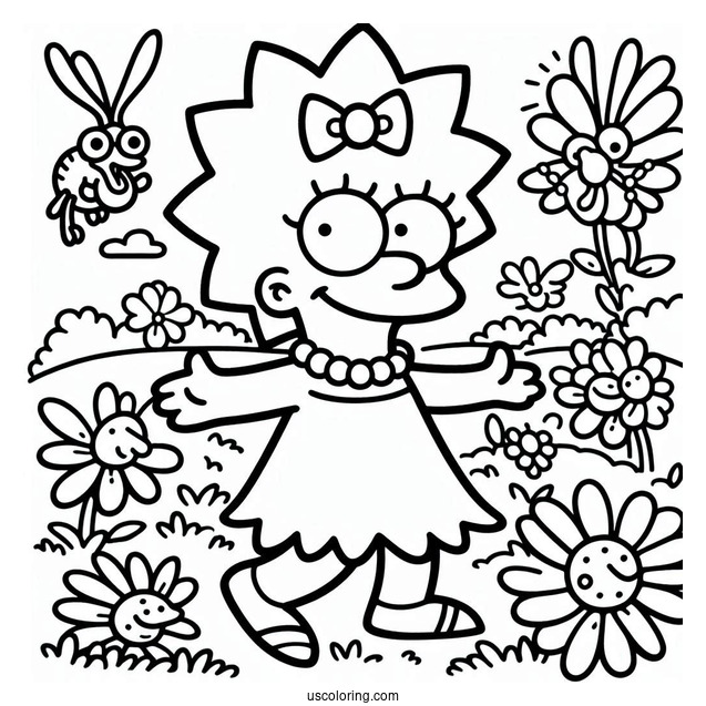 Maggie Simpson Coloring Sheet