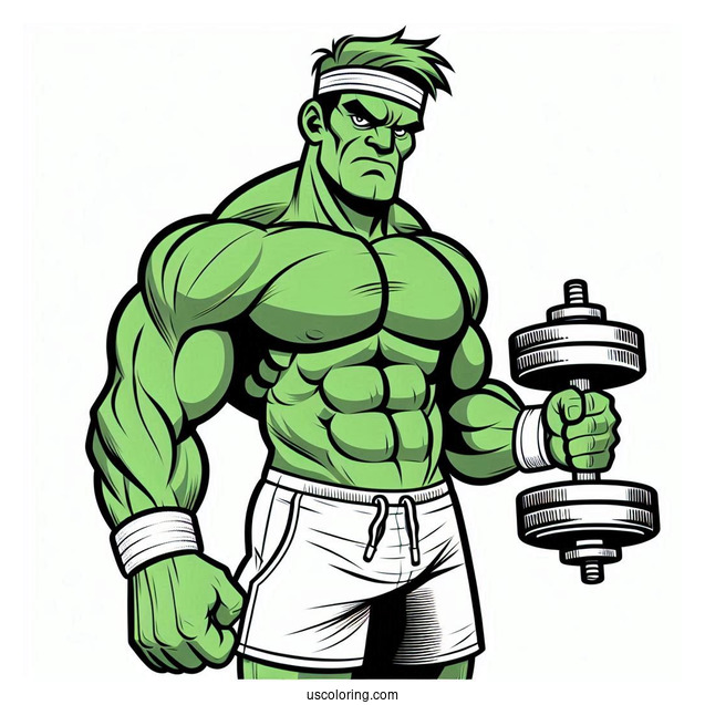Easy Hulk Coloring Page For Kids