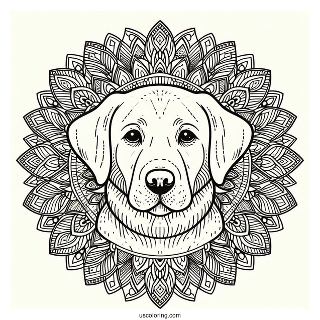 Labrador Retriever Dog Mandala