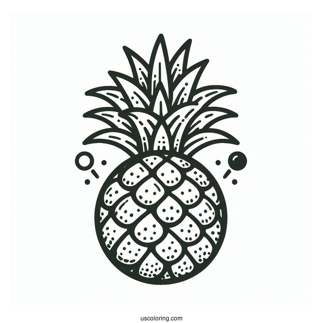Pineapple Pop It To Color For Kids