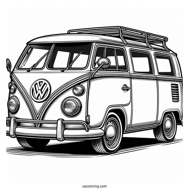 VW Kombie Car To Color
