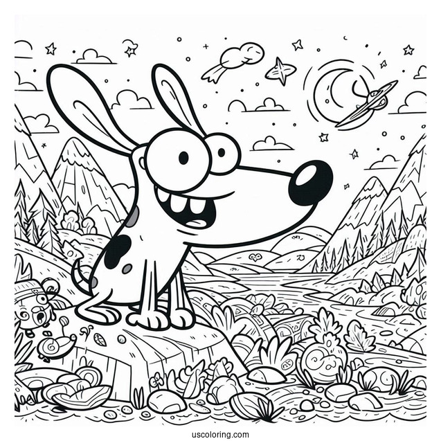 Nickelodeon Coloring Page Of Rocko s Modern Life
